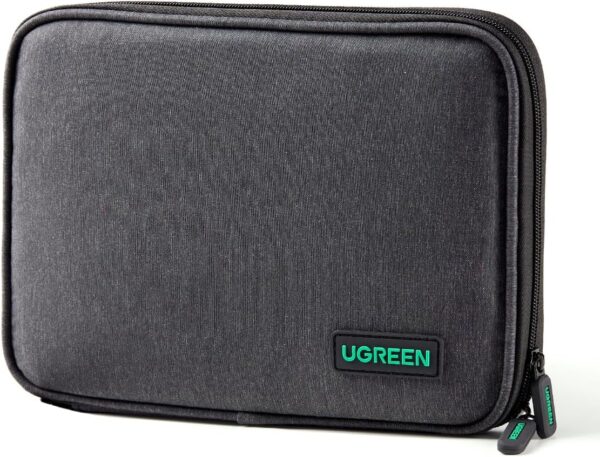 UGREEN Electronic Accessories Bag, Cable Organizer Case Travel Cables Holder Charger Organizer Cables Compatible with iPad Mini 5 4, Mobile Phone, Power Bank, Cables, Hard Disk