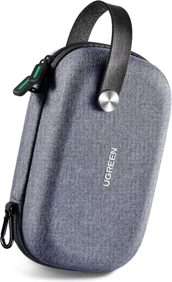 UGREEN Travel Accessories Bag, Portable Cable Organiser Bag Travel Electronics Organiser Small Gadget Cable Bag Cable Pouch, Hard Case for Cable Charger Adapter Power Bank Hard Drive(Grey) - Image 9